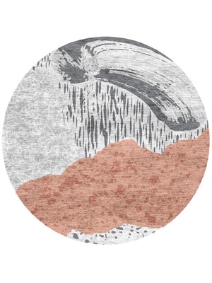 Brushdust Round Hand Knotted Bamboo Silk custom handmade rug