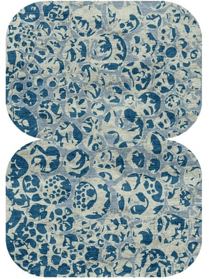 Bubbles Eight Hand Knotted Bamboo Silk custom handmade rug