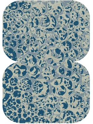 Bubbles Eight Hand Knotted Tibetan Wool custom handmade rug