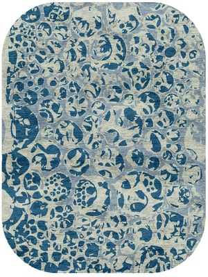 Bubbles Oblong Hand Knotted Bamboo Silk custom handmade rug