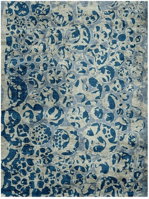 Bubbles Rectangle Hand Knotted Bamboo Silk custom handmade rug