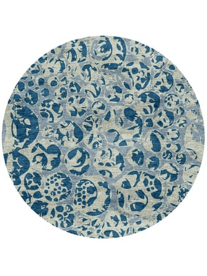 Bubbles Round Hand Knotted Bamboo Silk custom handmade rug