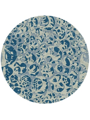 Bubbles Round Hand Knotted Tibetan Wool custom handmade rug