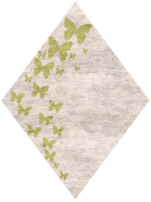 Butterfly Strokes Diamond Hand Knotted Bamboo Silk custom handmade rug