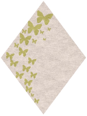 Butterfly Strokes Diamond Hand Knotted Tibetan Wool custom handmade rug