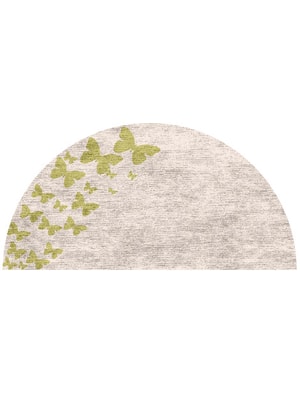 Butterfly Strokes Halfmoon Hand Knotted Bamboo Silk custom handmade rug