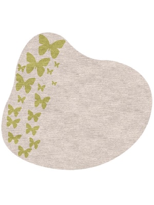 Butterfly Strokes Splash Hand Knotted Tibetan Wool custom handmade rug