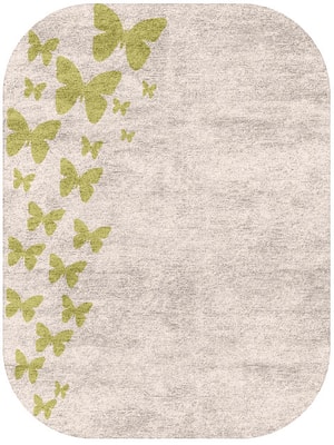 Butterfly Strokes Oblong Hand Tufted Bamboo Silk custom handmade rug
