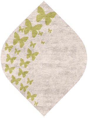 Butterfly Strokes Ogee Hand Tufted Bamboo Silk custom handmade rug
