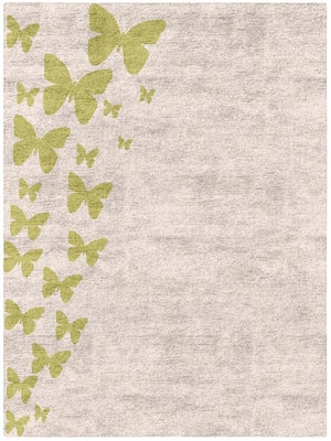 Butterfly Strokes Rectangle Hand Tufted Bamboo Silk custom handmade rug