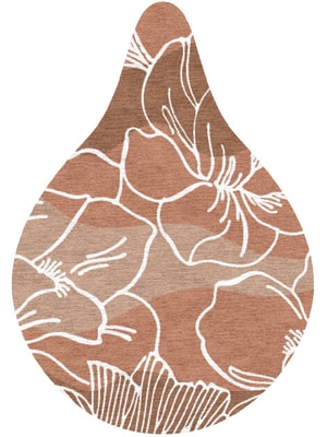 Butterfly Weed Drop Hand Knotted Tibetan Wool custom handmade rug