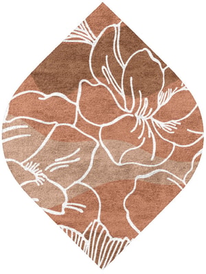 Butterfly Weed Ogee Hand Tufted Bamboo Silk custom handmade rug