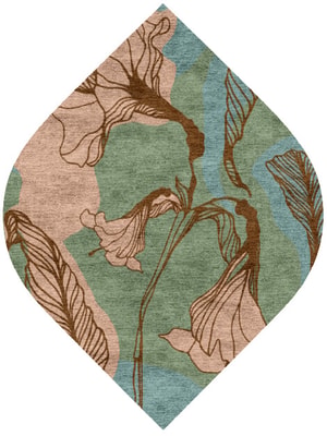 Cala Lily Ogee Hand Knotted Bamboo Silk custom handmade rug