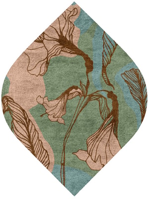 Cala Lily Ogee Hand Tufted Bamboo Silk custom handmade rug