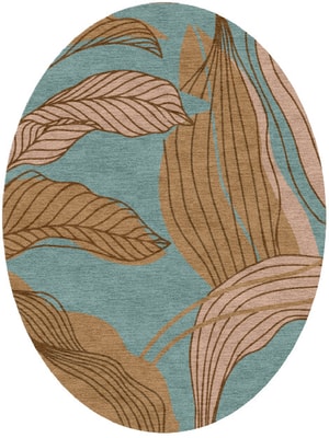Calathea Oval Hand Knotted Tibetan Wool custom handmade rug