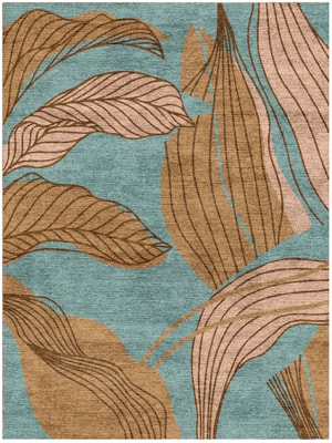 Calathea Rectangle Hand Knotted Bamboo Silk custom handmade rug