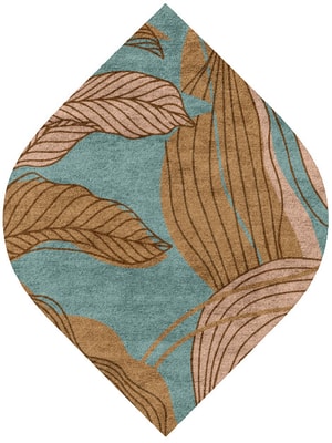 Calathea Ogee Hand Tufted Bamboo Silk custom handmade rug
