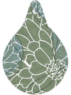 Calendula Drop Hand Knotted Tibetan Wool custom handmade rug
