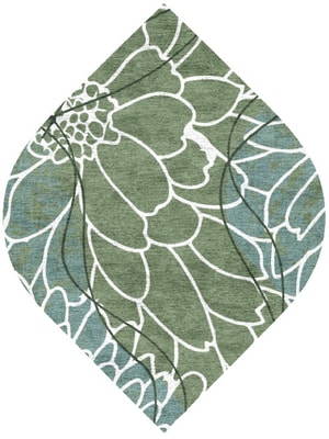 Calendula Ogee Hand Knotted Bamboo Silk custom handmade rug
