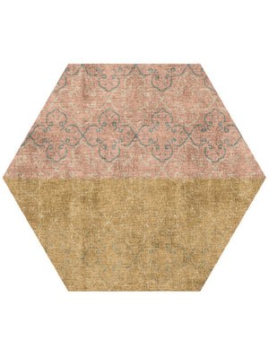 Calida Hexagon Hand Knotted Bamboo Silk custom handmade rug