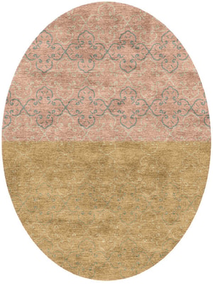Calida Oval Hand Knotted Bamboo Silk custom handmade rug