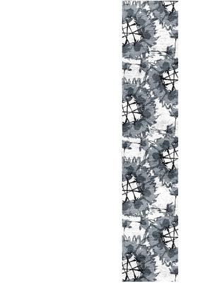 Calla Black Runner Hand Knotted Bamboo Silk custom handmade rug