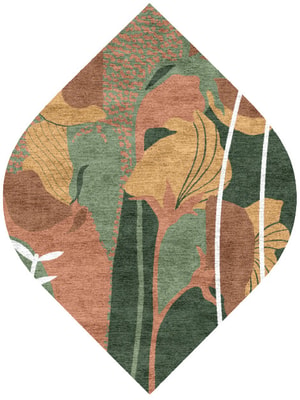 Calotropis Ogee Hand Knotted Bamboo Silk custom handmade rug