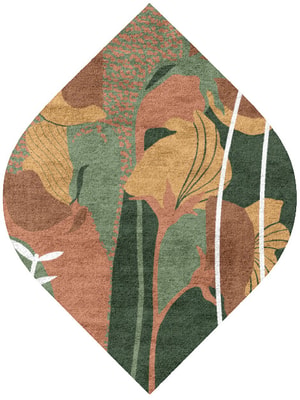 Calotropis Ogee Hand Tufted Bamboo Silk custom handmade rug