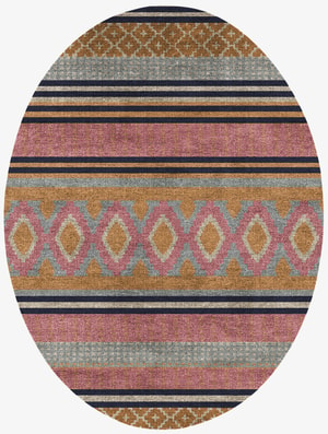 Camoufler Oval Flatweave Bamboo Silk custom handmade rug