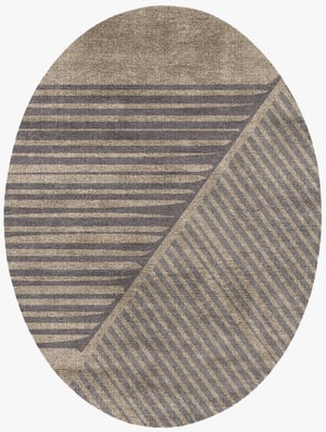Cant Oval Flatweave Bamboo Silk custom handmade rug