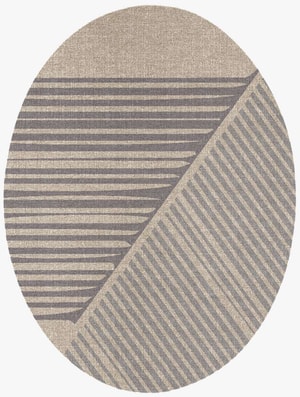 Cant Oval Flatweave New Zealand Wool custom handmade rug