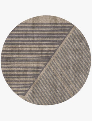 Cant Round Flatweave Bamboo Silk custom handmade rug
