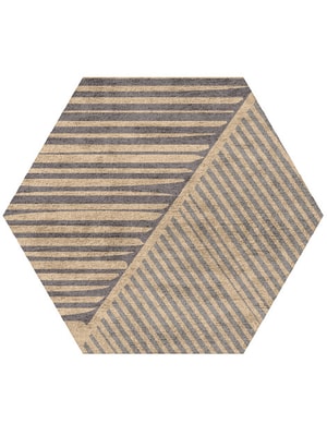 Cant Hexagon Hand Tufted Bamboo Silk custom handmade rug