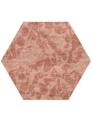Carnelian Hexagon Hand Knotted Bamboo Silk custom handmade rug
