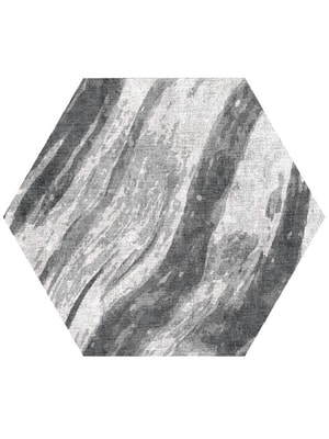 Cascade Hexagon Hand Knotted Bamboo Silk custom handmade rug