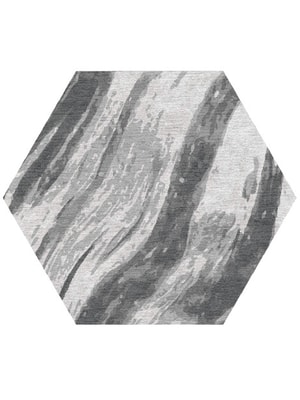 Cascade Hexagon Hand Knotted Tibetan Wool custom handmade rug