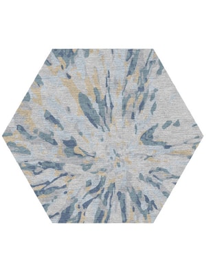 Centrum Hexagon Hand Knotted Tibetan Wool custom handmade rug