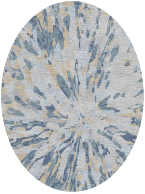 Centrum Oval Hand Knotted Tibetan Wool custom handmade rug