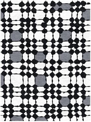 Chalky Matrix Rectangle Hand Knotted Tibetan Wool custom handmade rug