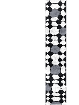 Chalky Matrix Runner Hand Knotted Bamboo Silk custom handmade rug