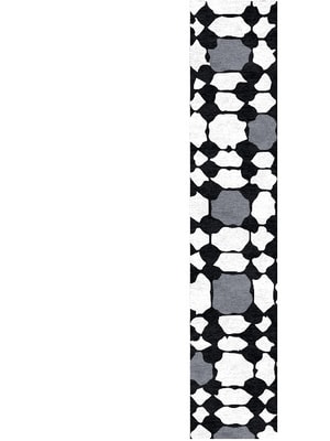 Chalky Matrix Runner Hand Knotted Tibetan Wool custom handmade rug