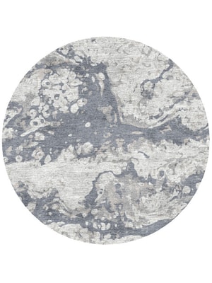 Chaos Round Hand Knotted Bamboo Silk custom handmade rug