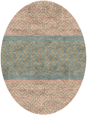 Chastity Oval Hand Knotted Bamboo Silk custom handmade rug