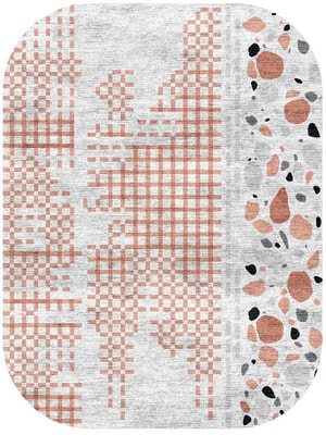 Checkpoint Oblong Hand Knotted Bamboo Silk custom handmade rug