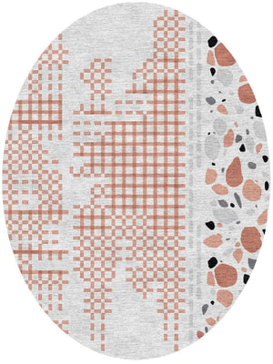 Checkpoint Oval Hand Knotted Tibetan Wool custom handmade rug