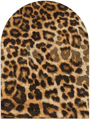 Cheetah Spots Arch Hand Knotted Bamboo Silk custom handmade rug