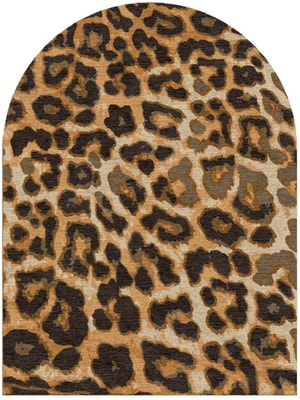 Cheetah Spots Arch Hand Knotted Tibetan Wool custom handmade rug