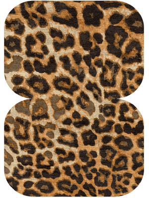 Cheetah Spots Eight Hand Knotted Bamboo Silk custom handmade rug