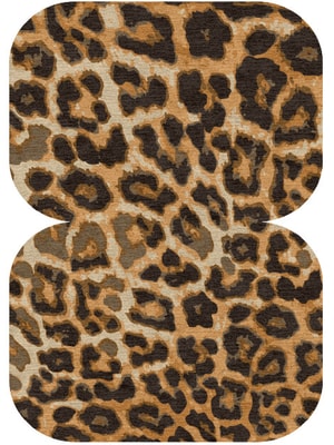 Cheetah Spots Eight Hand Knotted Tibetan Wool custom handmade rug