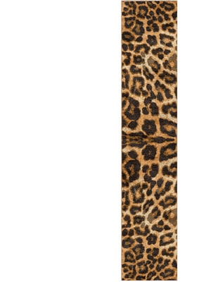 Cheetah Spots Runner Hand Knotted Bamboo Silk custom handmade rug